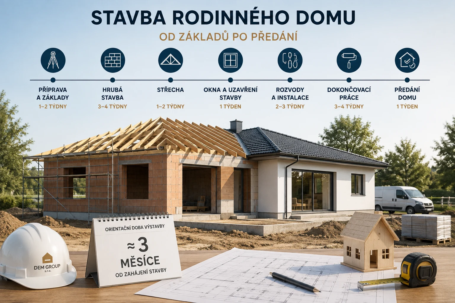Jak dlouho trvá stavba rodinného domu? Od základů po předání
